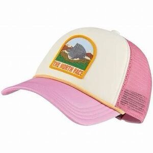 The North Face Valley Trucker Hat Snapback Mesh Half Dome Pink Cap OS